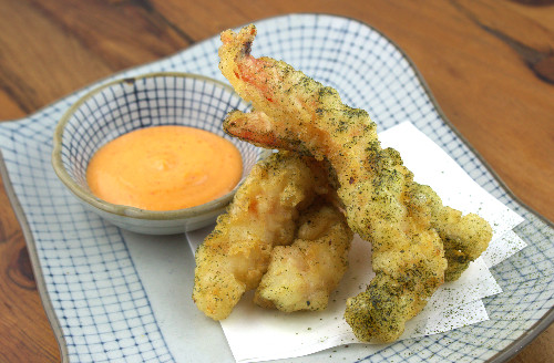 Tiger tempura prawns available for delivery to Shacklewell